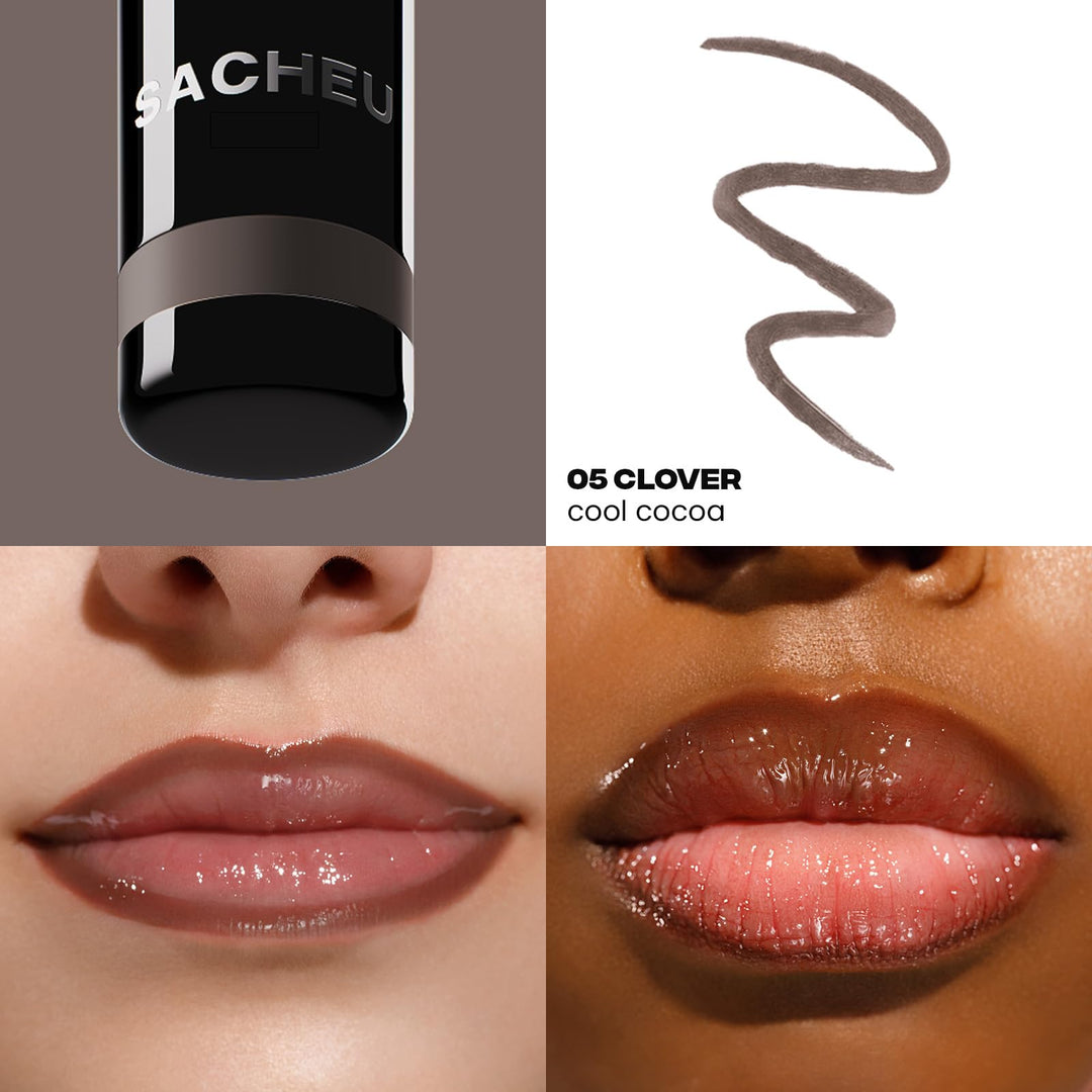 Sacheu Lip Liner STAY-N Peel Off Lip Stain — Long Lasting Matte Lip Tattoo Transfer Proof Lipstain Infused with Hyaluronic Acid &amp; Vitamin E for All Skin Types — Vegan &amp; Cruelty-Free