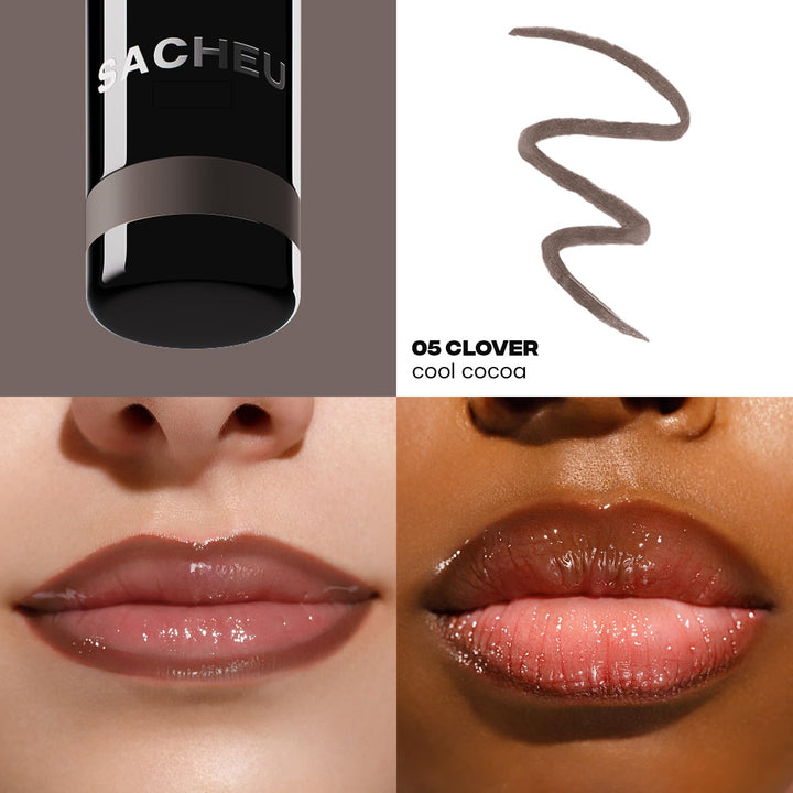 Sacheu Lip Liner STAY-N Peel Off Lip Stain — Long Lasting Matte Lip Tattoo Transfer Proof Lipstain Infused with Hyaluronic Acid &amp; Vitamin E for All Skin Types — Vegan &amp; Cruelty-Free