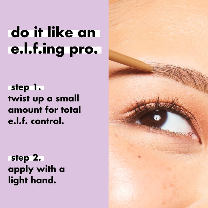 e.l.f. Micro-Fine Brow Pencil, Waterproof Brow Color &amp; Spoolie For Shaping Brows &amp; Creating A Feathered Natural-Looking Finish, Vegan &amp; Cruelty-Free