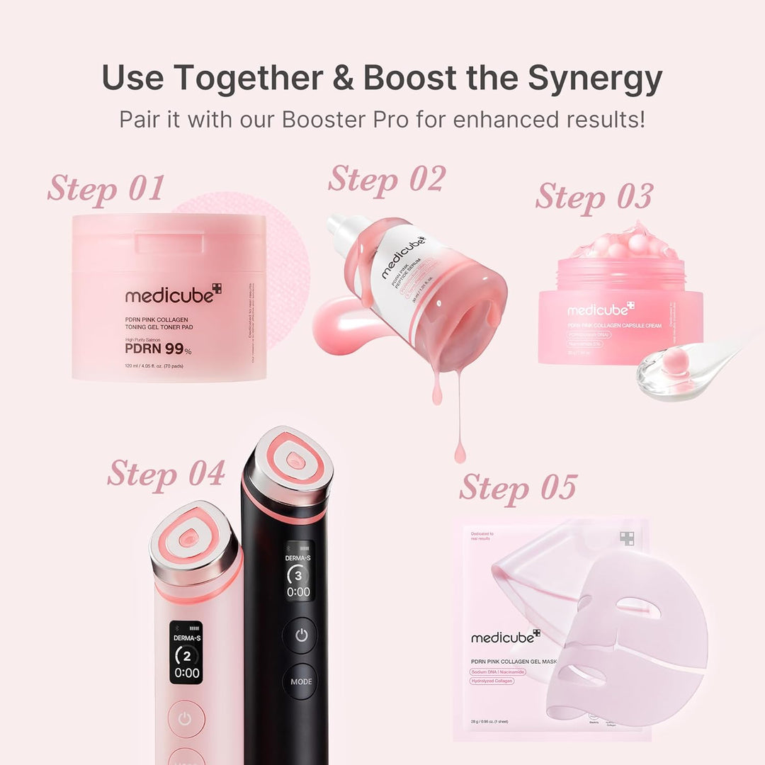 medicube PDRN Pink Peptide Serum with Salmon DNA | Pink Glow Serum with Peptides &amp; Niacinamide for Hydration &amp; Firm-Looking Skin | Uneven Tone Care | Korean Skincare, 1.01 fl. Oz