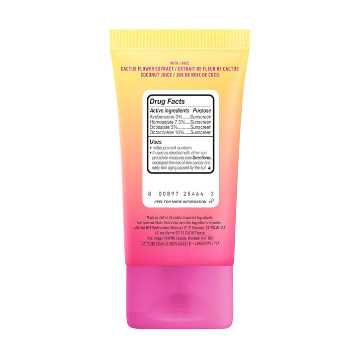 NYX PROFESSIONAL MAKEUP Blurscreen SPF 30 Primer، برايمر مكياج 3 في 1 لإخفاء العيوب مع واقي شمسي، تركيبة نباتية بدون علامات بيضاء أو شعور دهني