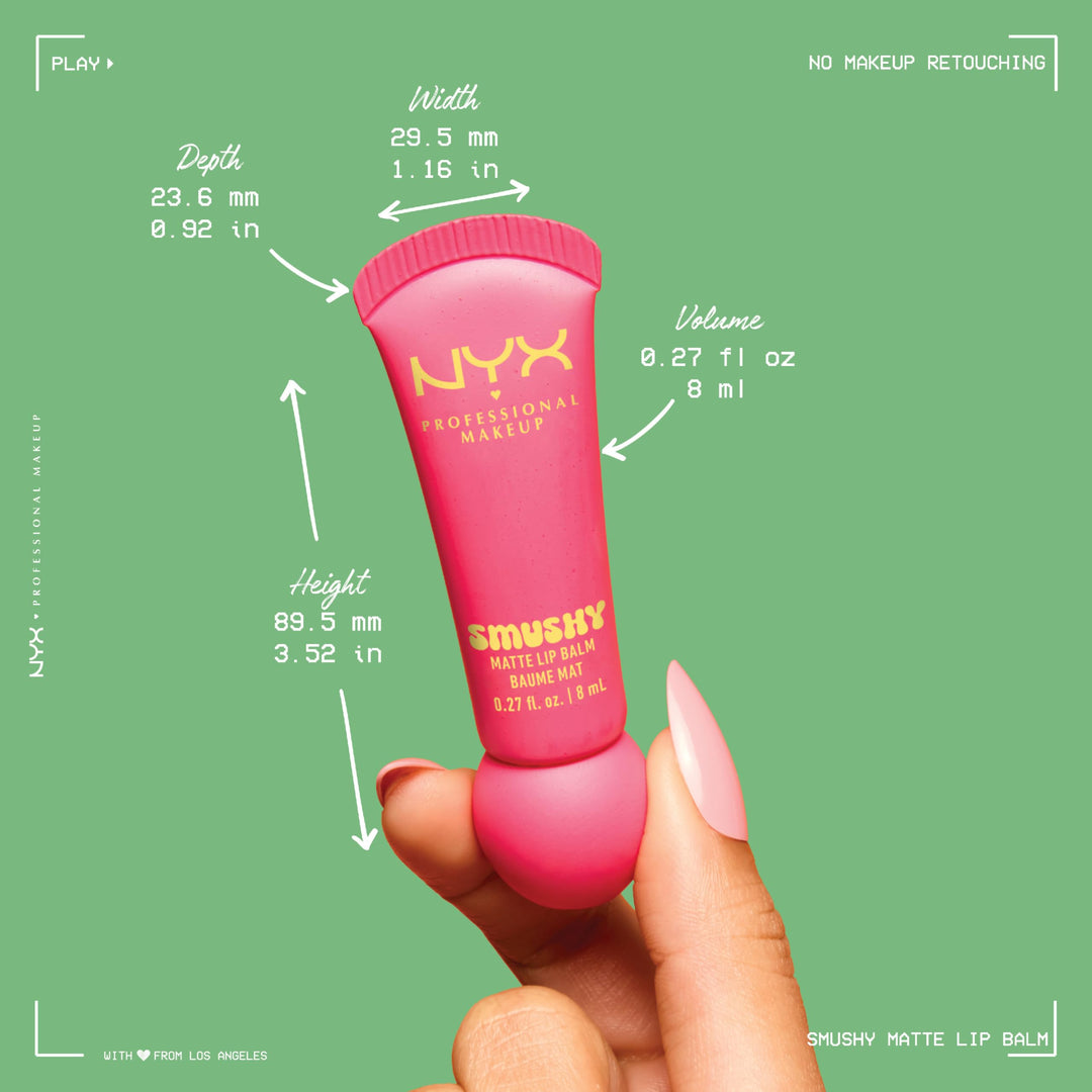 NYX PROFESSIONAL MAKEUP Smushy Matte Lip Balm, Tinted Lip Moisturizer with Soft, Matte Finish