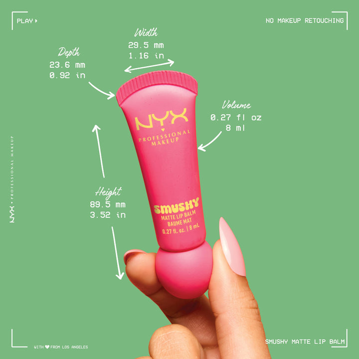 NYX PROFESSIONAL MAKEUP Smushy Matte Lip Balm, Tinted Lip Moisturizer with Soft, Matte Finish