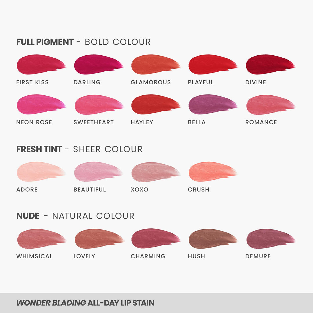 Wonderskin Wonder Blading All Day Lip Stain Peel Off Masque - Long Lasting, Waterproof and Transfer Proof Nude Lip Tint, Matte Finish Peel Off Lip Stain