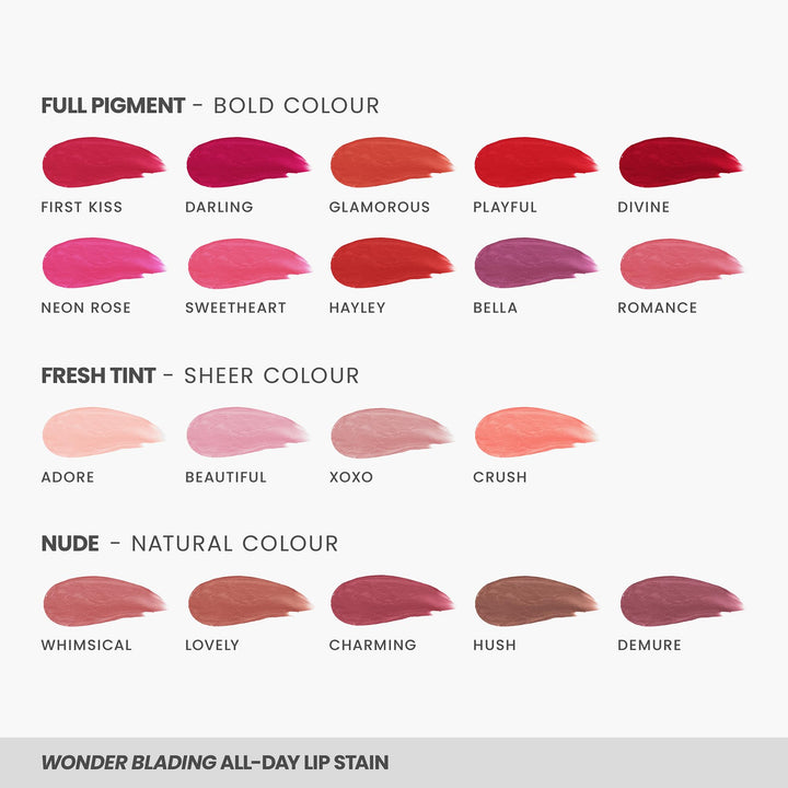 Wonderskin Wonder Blading All Day Lip Stain Peel Off Masque - Long Lasting, Waterproof and Transfer Proof Nude Lip Tint, Matte Finish Peel Off Lip Stain