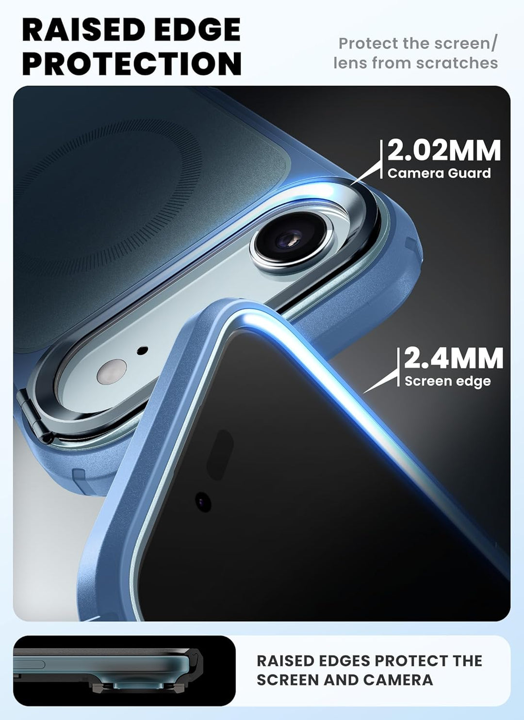 i-Blason for iPhone Air Case MagSafe with Stand [9H Tempered Glass Screen Protector] [Camera Control Button] Military-Grade Protection Full-Body Heavy Duty Magnetic Case for iPhone 17 Air 6.5''
