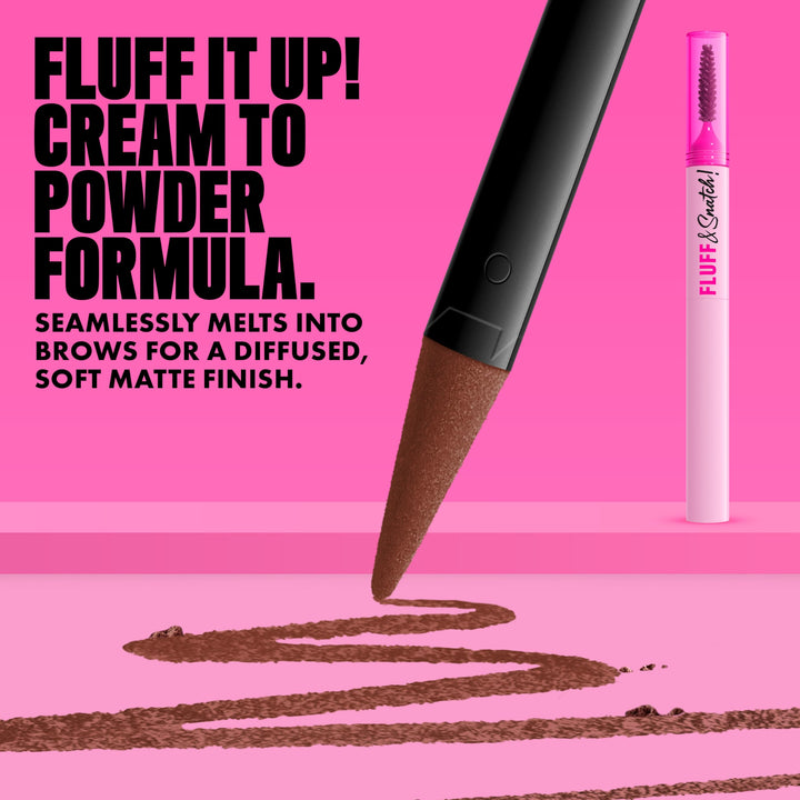 NYX PROFESSIONAL MAKEUP Fluff &amp; Snatch Brow Powder Pen, Cream To Powder Eyebrow Pen For Soft, Defined Brows, Smudge and Transfer-Resistant Formula
