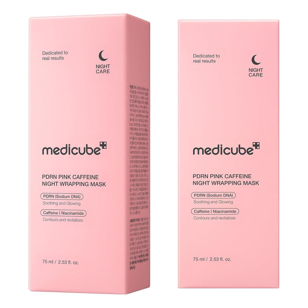 medicube Wrapping Mask PDRN Caffeine Overnight Peel Off Facial Mask | Firming, Depuffing &amp; Hydration | Caffeine, Collagen For Refined, Glass Skin &amp; Face Contour Support | Korean Skin Care, 2.53 fl.oz
