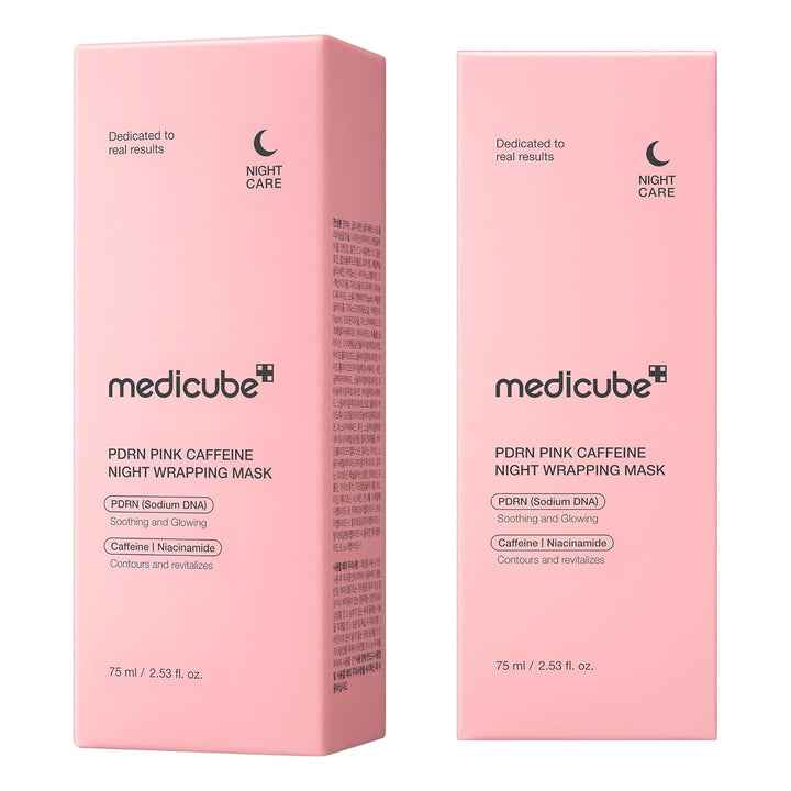 medicube Wrapping Mask PDRN Caffeine Overnight Peel Off Facial Mask | Firming, Depuffing &amp; Hydration | Caffeine, Collagen For Refined, Glass Skin &amp; Face Contour Support | Korean Skin Care, 2.53 fl.oz