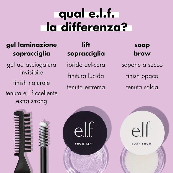 e.l.f. Brow Laminating Gel, Strong-Hold, Clear-Drying & Water-Resistant Brow Gel Creates Laminated Brows, Comb & Sculpt Brows, Vegan & Cruelty-free