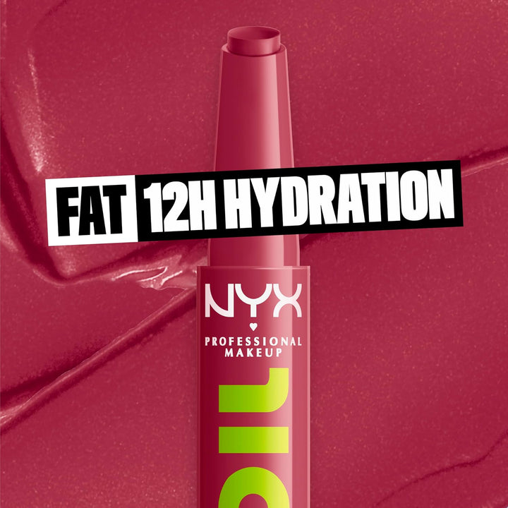 NYX PROFESSIONAL MAKEUP Fat Oil Slick Click, Lightweight, Buildable, Pigmented Vegan Lip Balm