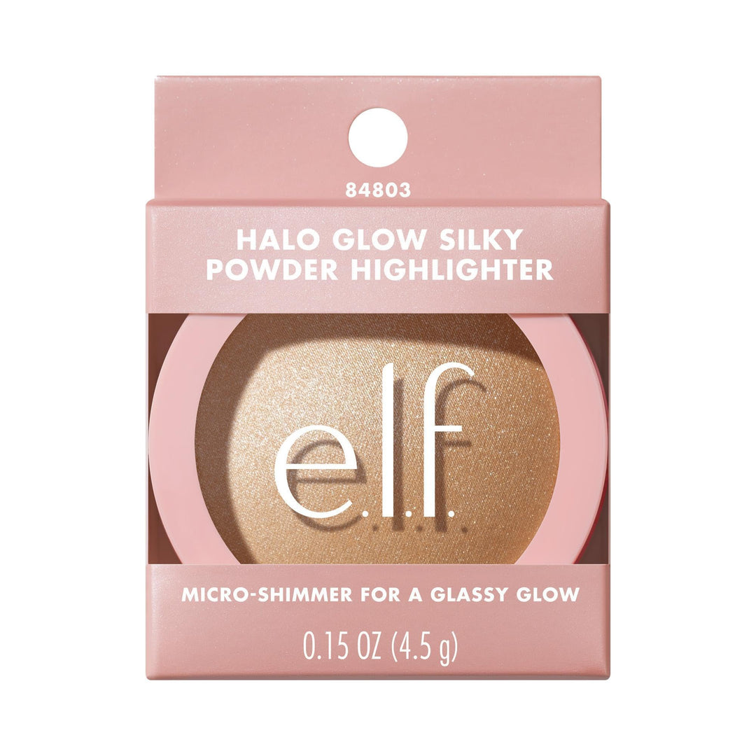 e.l.f. Halo Glow Silky Powder Highlighter, Long-Lasting Luminous Finish, Cake-Resistant With Micro-Shimmer, Vegan & Cruelty-Free