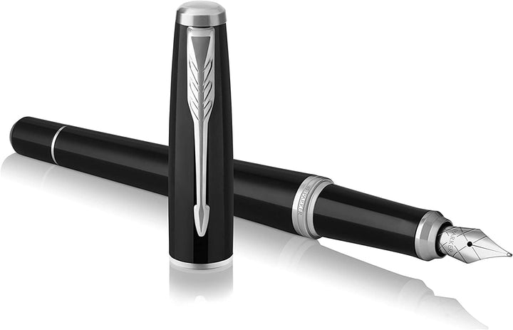 Parker Urban Fountain Pen, London Cab Black, Medium Nib with Blue Ink Refill (1931604),Black Cab - 3alababak
