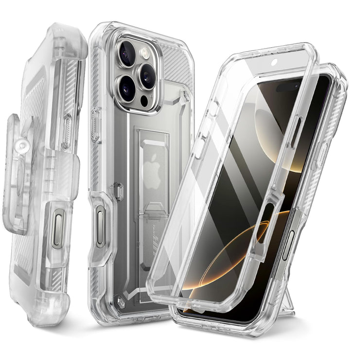 SUPCASE for iPhone 16 Pro Case with Screen Protector (Unicorn Beetle Pro), [Built-in Stand & Belt-Clip] [Military-Grade Protection] Full Body Heavy Duty Phone Case for iPhone 6.3 Inch 2024
