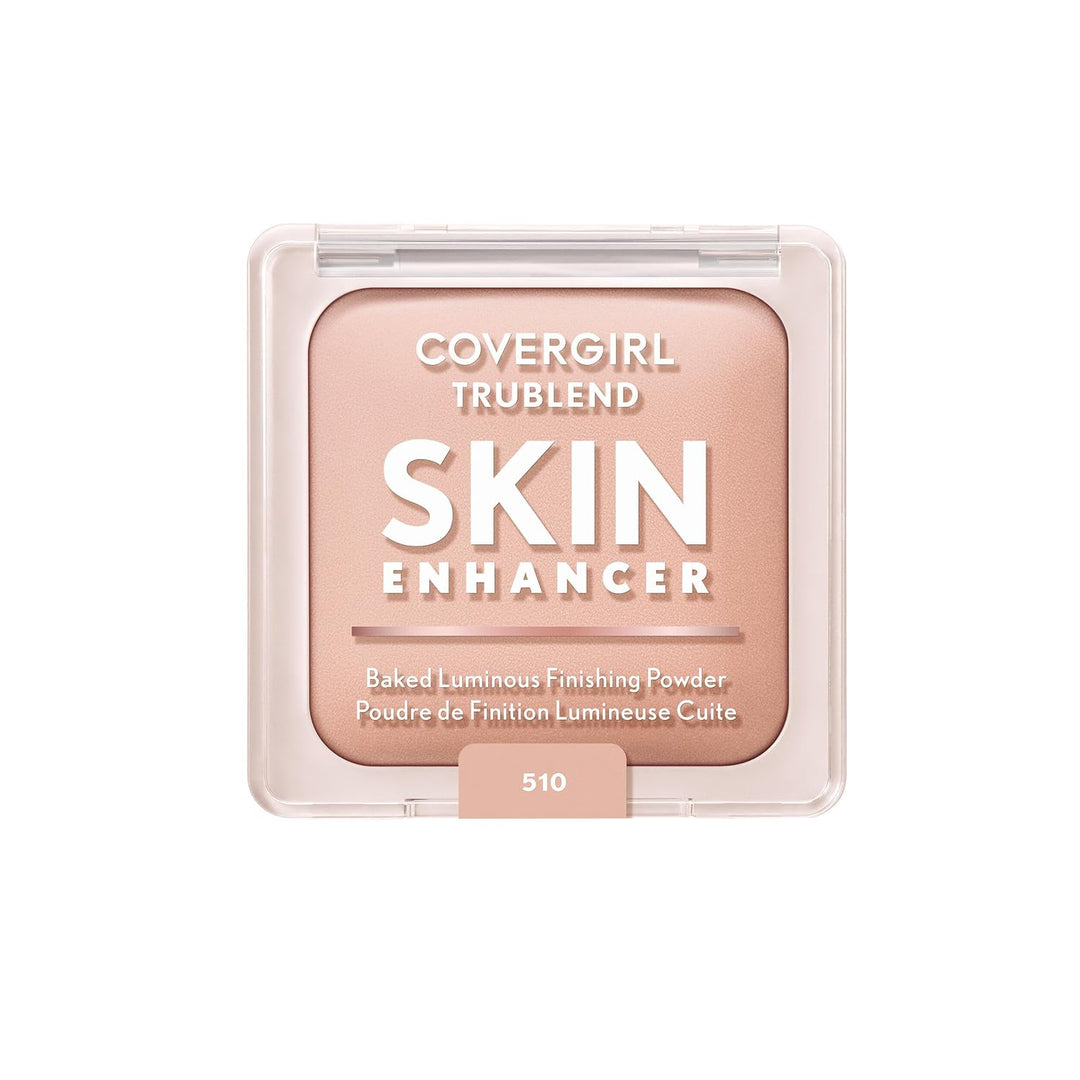COVERGIRL TruBlend Skin Enhancer Baked Luminous Finishing Face Powder, with Hyaluronic Acid and White Rose Extract, Sheer &amp; Buildable