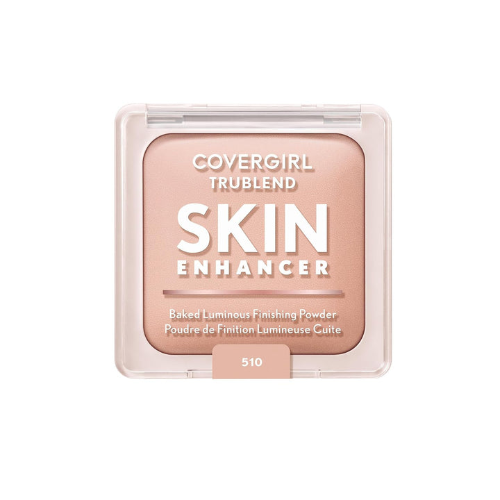 COVERGIRL TruBlend Skin Enhancer Baked Luminous Finishing Face Powder, with Hyaluronic Acid and White Rose Extract, Sheer &amp; Buildable