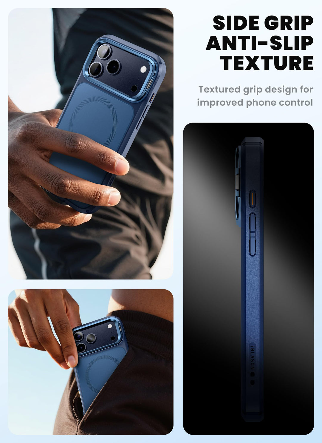 i-Blason Ares for iPhone 17 Pro Max Case with Stand [9H Tempered Glass Screen Protector][MagSafe Compatible] [Camera Control Button] Military-Grade Protection Full-Body Heavy Duty Magnetic Case
