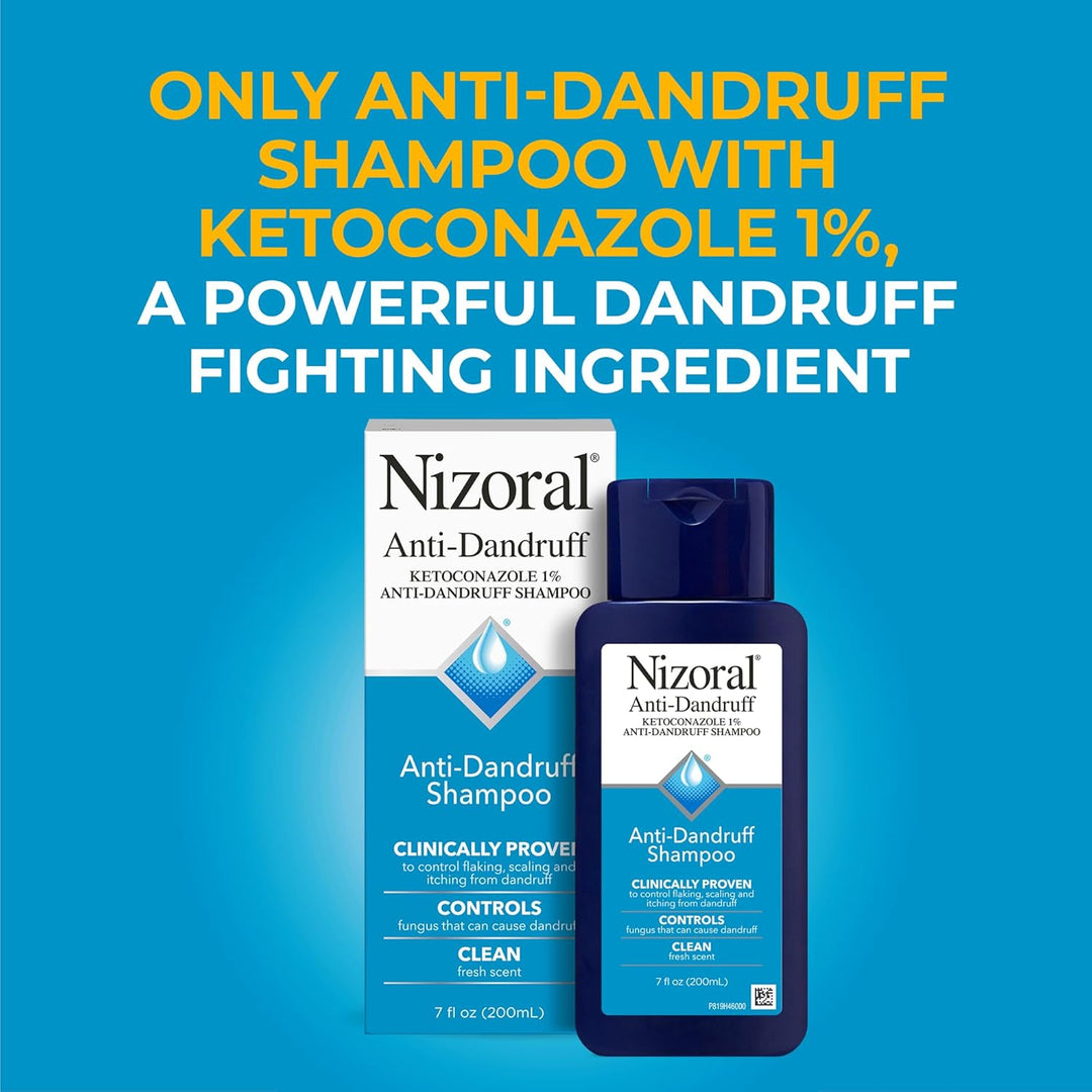 Nizoral Anti-Dandruff Shampoo with 1% Ketoconazole, Fresh Scent, 7 Fl Oz