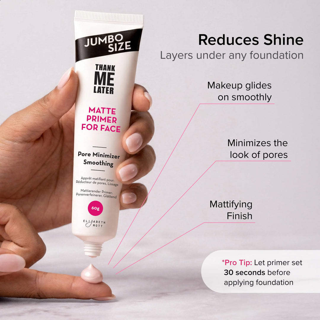 Elizabeth Mott Thank Me Later Glow Enhancer - Hydrating Face Primer &amp; Highlighter for Radiant Skin, Vegan &amp; Cruelty-Free, No Sulfates, Parabens, or Phthalates  - 30g
