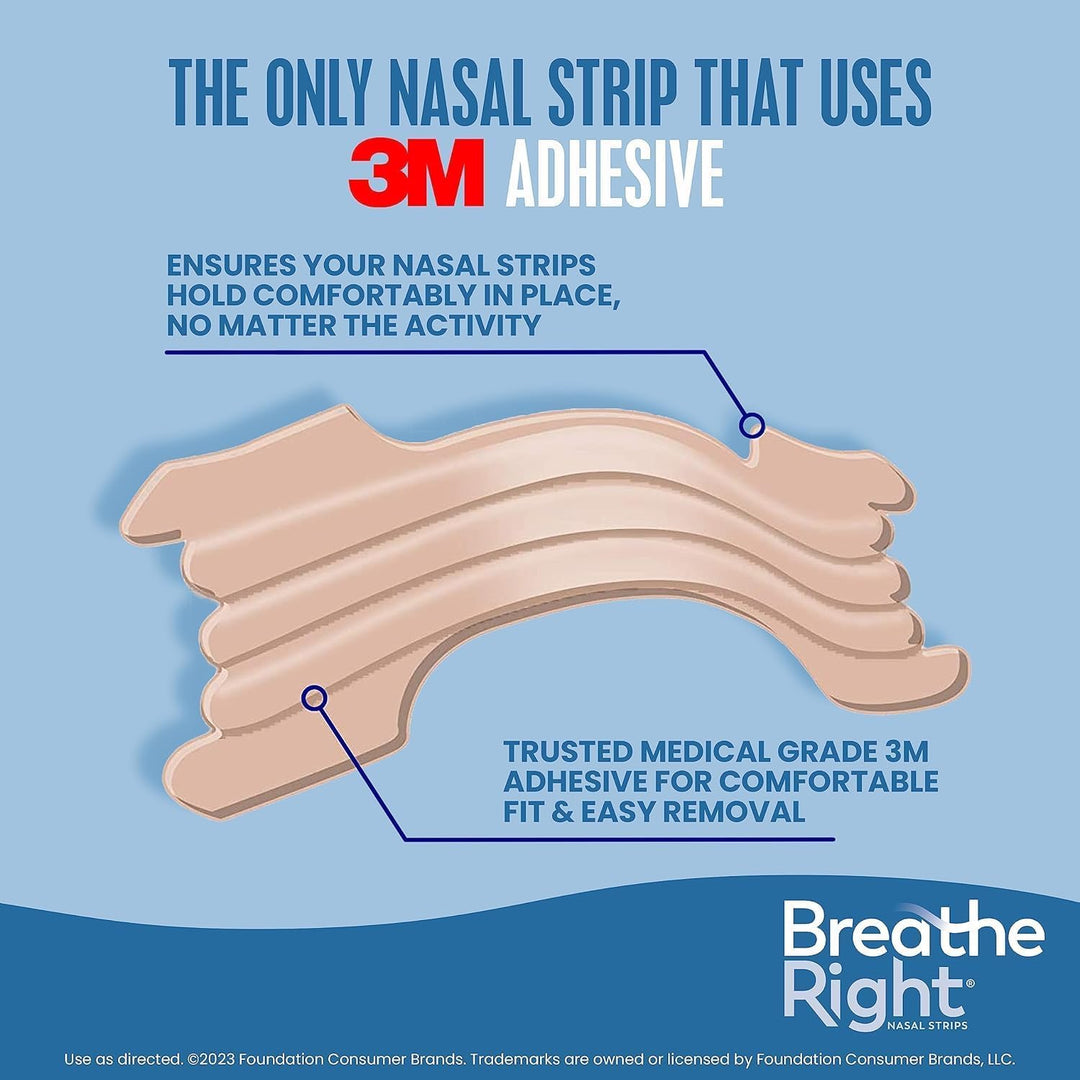 Breathe Right Nasal Strips, Extra Strength Tan Nose Strips, Drug-Free Nasal Congestion Relief for Better Breathing, Help Relieve Snoring, Caused by Colds &amp; Allergies, Deviated Septum, 26ct