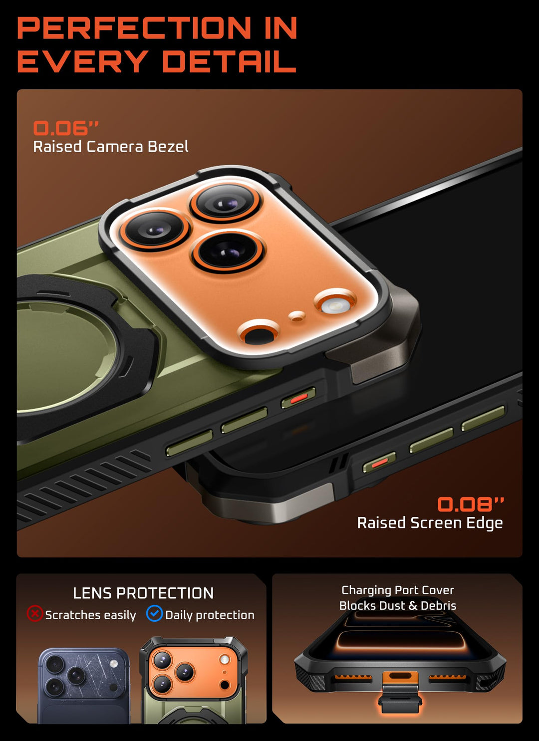 SUPCASE for iPhone 17 Pro Max Case with Kickstand (Unicorn Beetle Grip), [Camera Control Cover] [Compatible with MagSafe] [Military-Grade Drop Protection] Heavy Duty Magnetic Phone Case