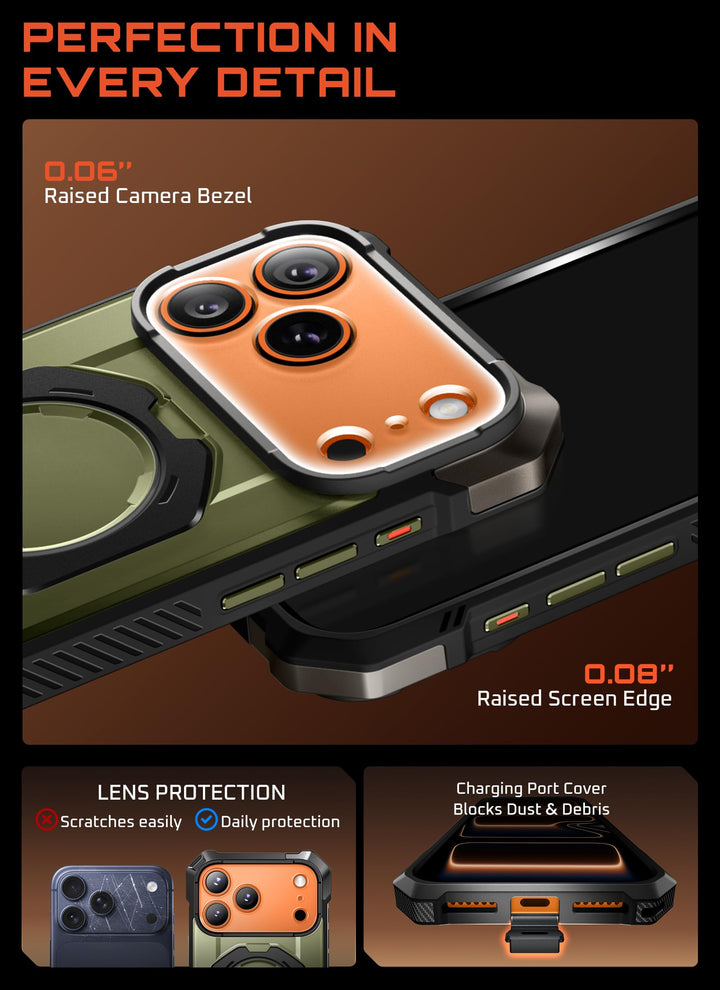 SUPCASE for iPhone 17 Pro Max Case with Kickstand (Unicorn Beetle Grip), [Camera Control Cover] [Compatible with MagSafe] [Military-Grade Drop Protection] Heavy Duty Magnetic Phone Case