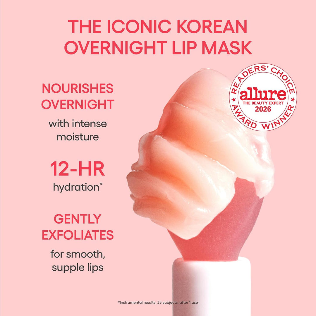 LANEIGE Lip Sleeping Mask: Korean Overnight Treatment For Dry Lips | Hydrating &amp; Nourishing Overnight Lip Treatment Mask with Vitamin C, Shea &amp; Murumuru Seed Butter