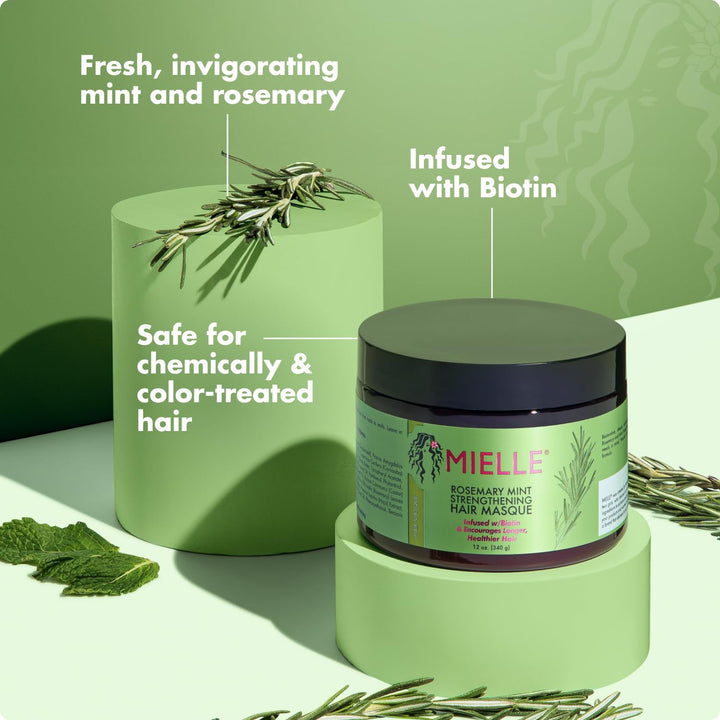 Mielle Organics Rosemary Mint Hair Mask with Biotin, 12 oz
