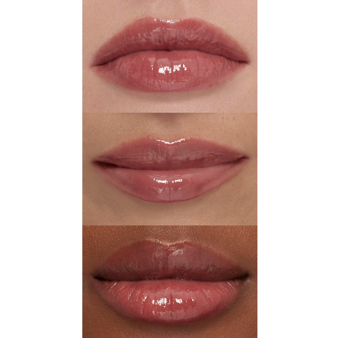 e.l.f. Lip Plumping Gloss, Hydrating, Nourishing, Invigorating, High-Shine, Plumps, Volumizes, Cools, Soothes, Champagne Glam, Shimmer, 0.1 Oz