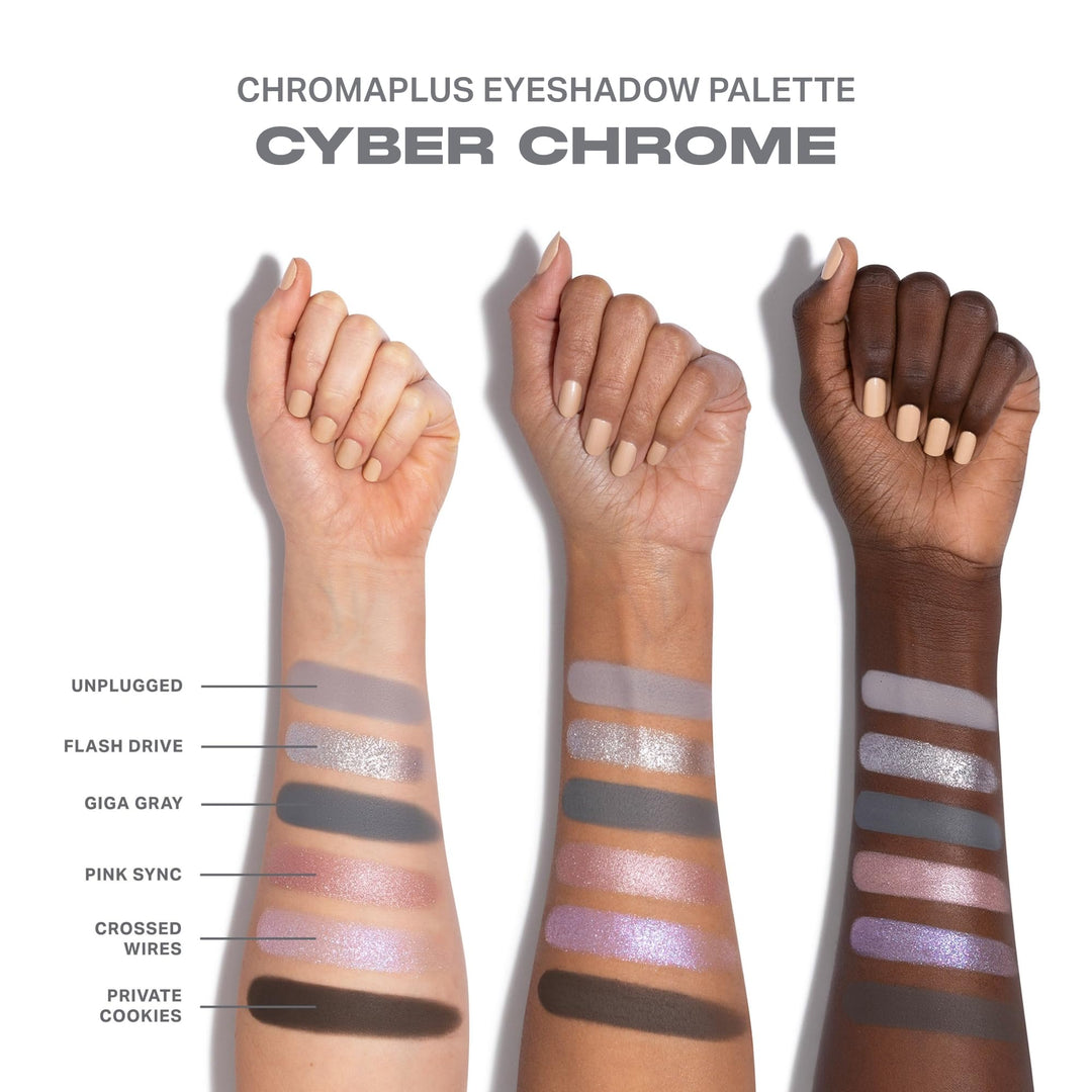 Morphe ChromaPlus 6-Pan Eyeshadow Palette - High Pigment Eye Makeup with Shimmer, Matte &amp; Metallic Eye Shadow - Neutral Eyeshadow Makeup Collection for All-Day Wear