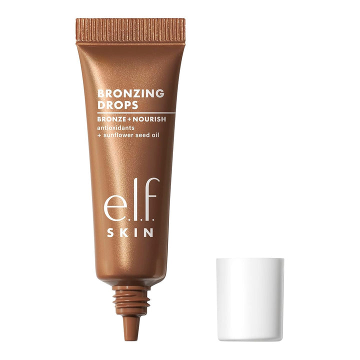e.l.f. SKIN Bronzing Drops Mini, Liquid Bronzer For Face & Skin, Creates A Sun-Kissed Glow, Infused With Vitamin E, Vegan & Cruelty-Free
