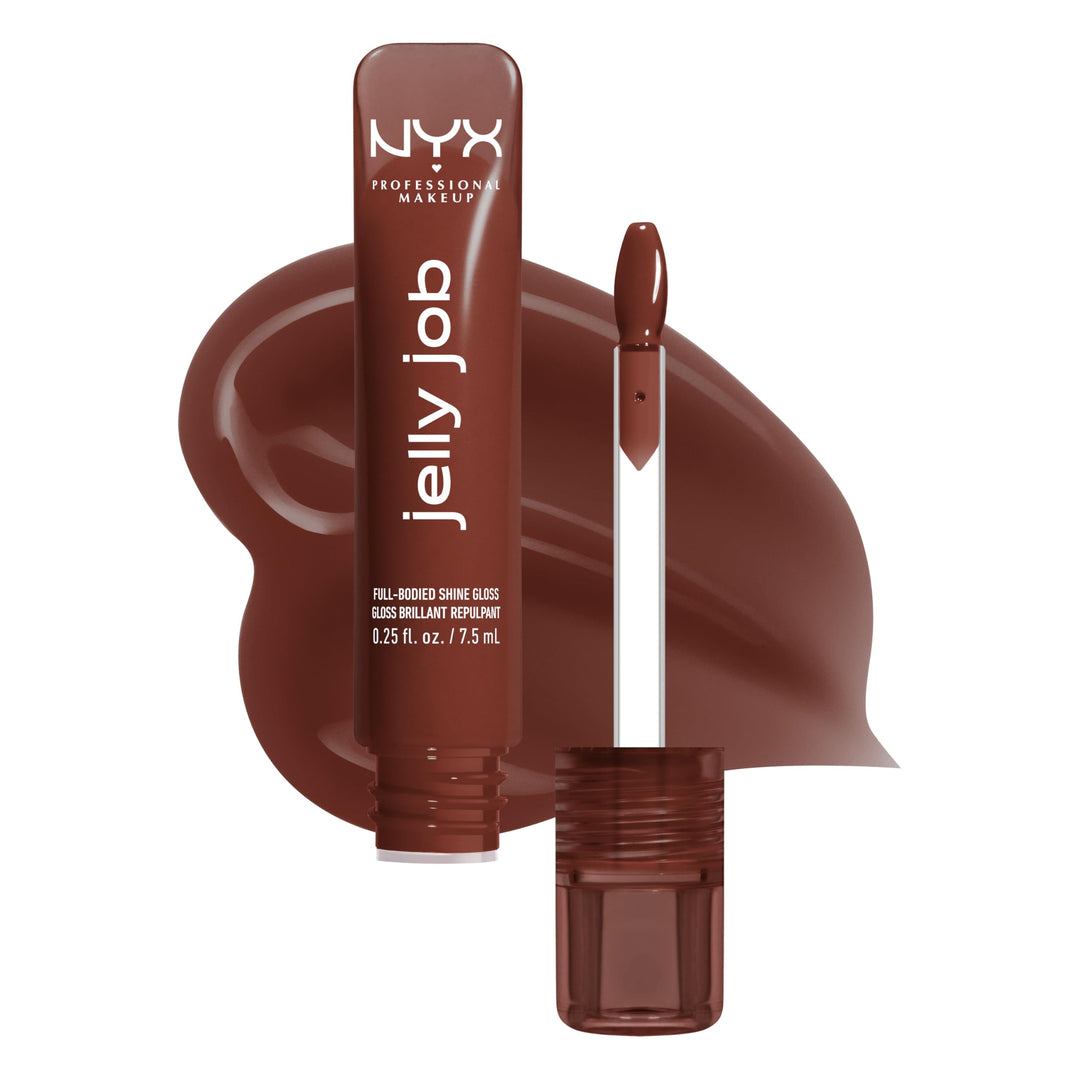 NYX PROFESSIONAL MAKEUP Jelly Job Lip Gloss, Lip Tint Gloss with Full-Bodied, Smoothing, and Hyper-Glossy Shine