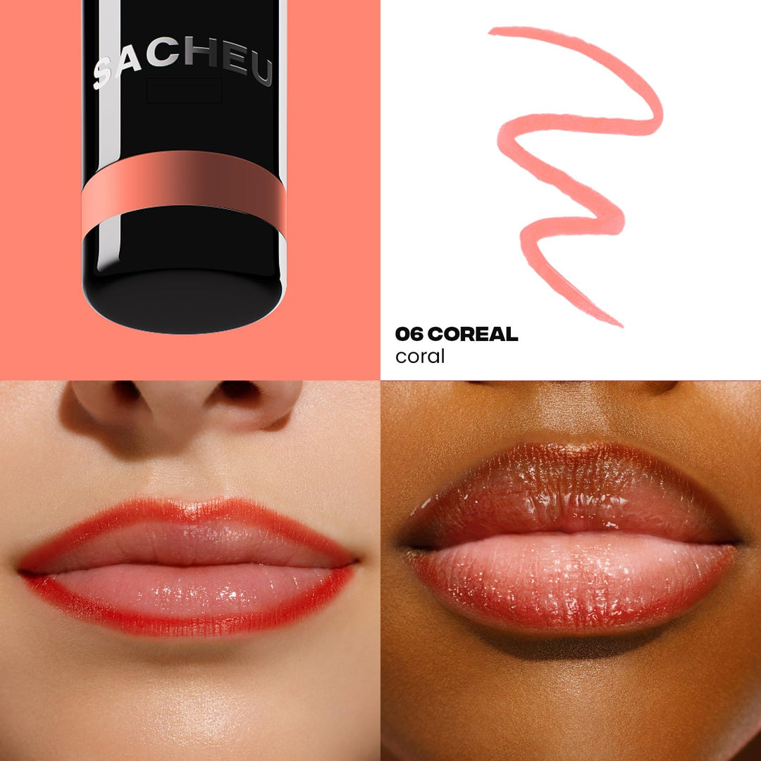 Sacheu Lip Liner STAY-N Peel Off Lip Stain — Long Lasting Matte Lip Tattoo Transfer Proof Lipstain Infused with Hyaluronic Acid &amp; Vitamin E for All Skin Types — Vegan &amp; Cruelty-Free