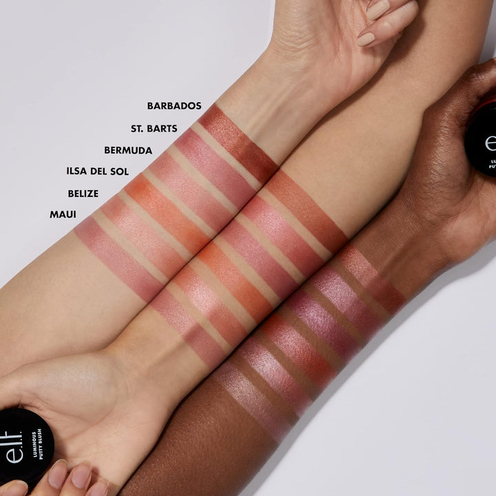 e.l.f. Luminous Putty Blush, Putty-to-Powder, Buildable Blush With A Subtle Shimmer Finish, Highly Pigmented & Creamy, Vegan & Cruelty-Free