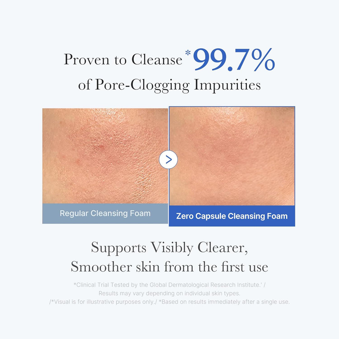 medicube Facial Cleanser Zero Pore Capsule Cleansing Foam | Daily Gentle Cleanser for Skin Texture, Blackhead &amp; Pore Care | AHA, BHA &amp; PHA for Deep Cleansing | Korean Skincare, 4.23 oz