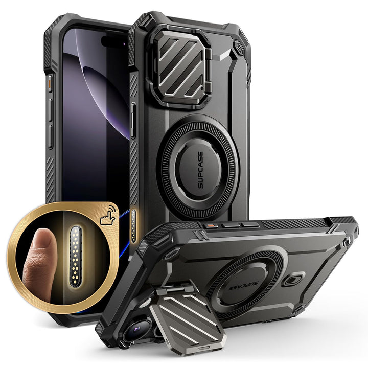 SUPCASE for iPhone 16 Pro Case 6.3'' 2024 with Camera Control Capture Button (UBMag XT), [Compatible with MagSafe] [Camera Cover Stand] [Military-Grade Protection] Rugged Magnetic Phone Case