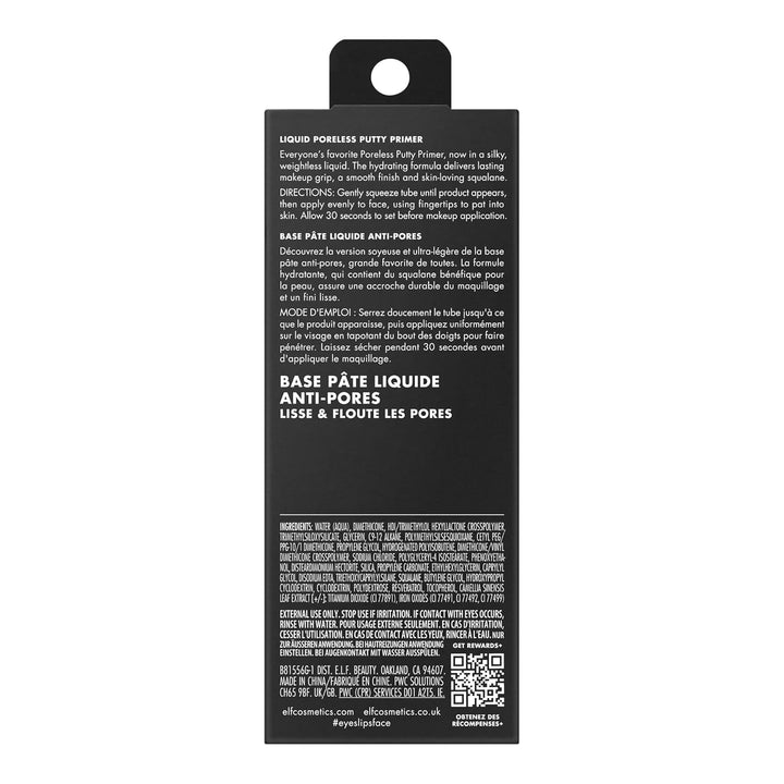 e.l.f. Liquid Poreless Putty Primer, Lightweight Face Primer For Long-lasting Makeup Wear, Creates A Smooth Complexion, Vegan &amp; Cruelty-free