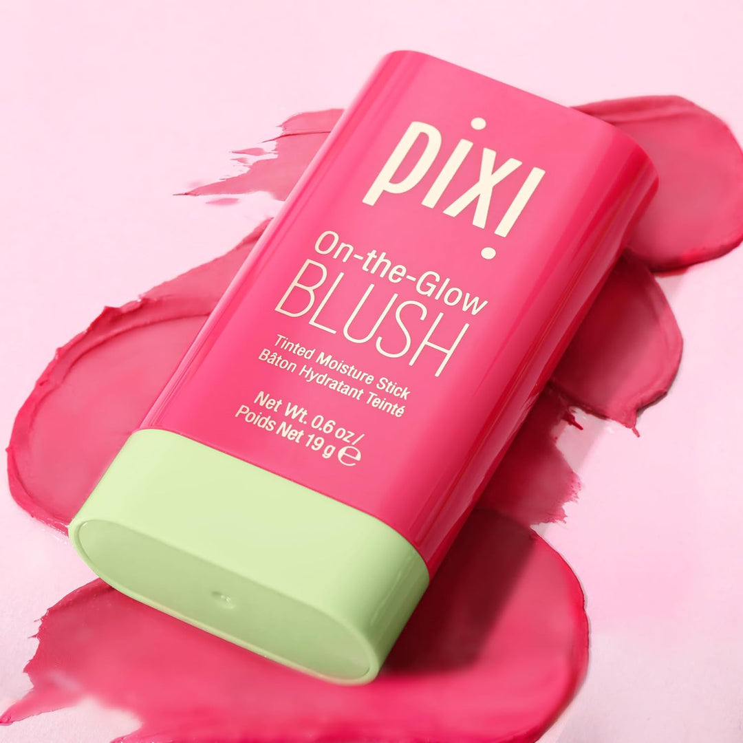 Pixi On-the-Glow Blush Stick , Hydrating Tinted Moisture Stick for Cheeks and Lips with Ginseng, Aloe Vera and Fruit Extracts, Twist-Up Design, Paraben-Free, 19g / 0.6 oz