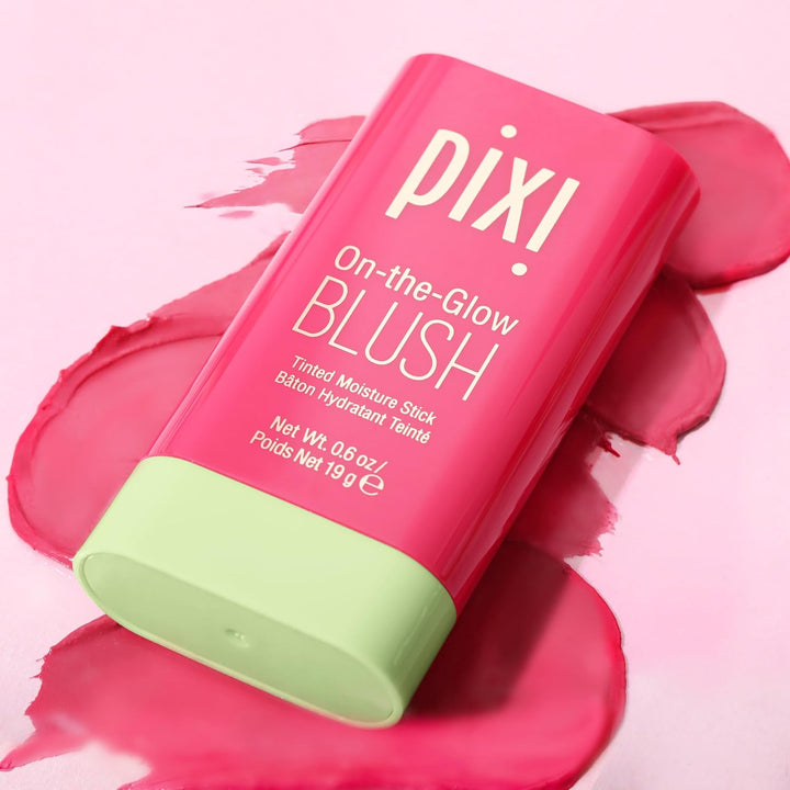 Pixi On-the-Glow Blush Stick , Hydrating Tinted Moisture Stick for Cheeks and Lips with Ginseng, Aloe Vera and Fruit Extracts, Twist-Up Design, Paraben-Free, 19g / 0.6 oz