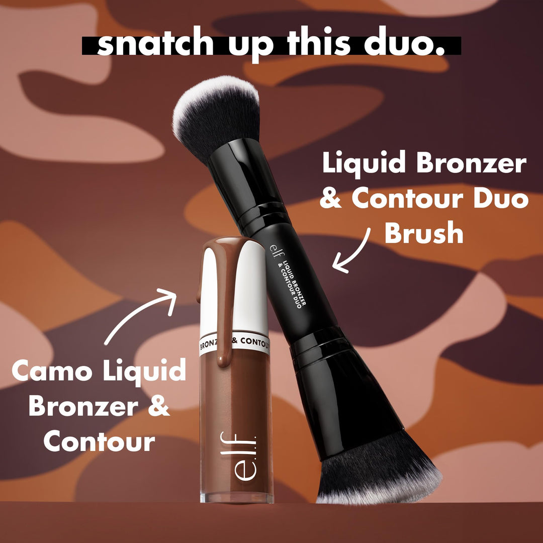 e.l.f. Camo Liquid Bronzer & Contour, Silky Highly Pigmented Formula, Creates a Long-Lasting Bronzed Glow & Natural Look, Vegan & Cruelty-Free