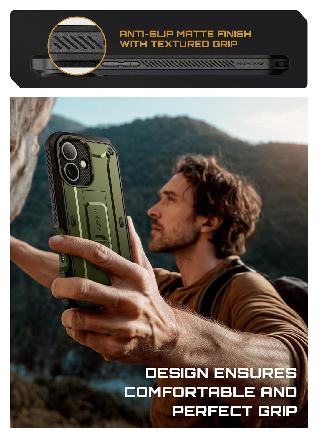 SUPCASE for iPhone Case, Belt Clip, Military-Grade Protection, Built-in Kickstand &amp; Screen Protector, Camera Control, Heavy-Duty Phone Case, Unicorn Beetle Pro