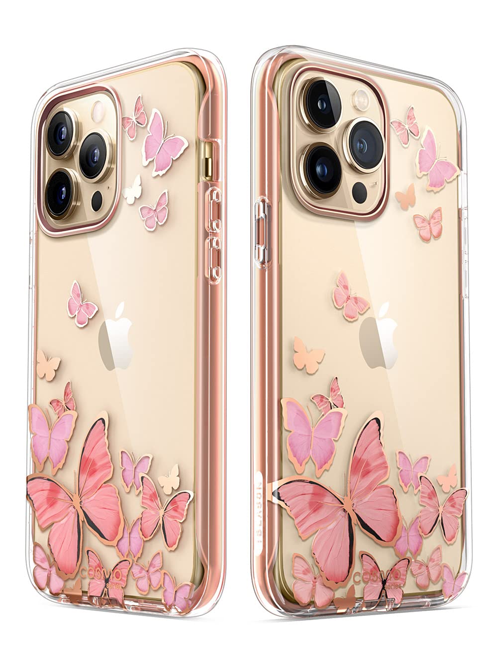 i-Blason Cosmo for iPhone 13 Pro Max Case [Built-in Screen Protector] [Military-Grade Protection] Slim Full-Body Stylish Protective Shockproof Phone Case for iPhone 13 Pro Max (Butterfly)