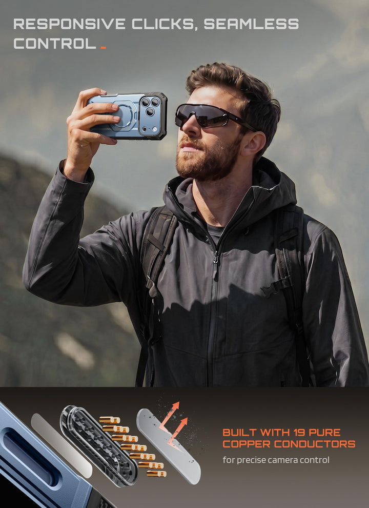 جراب SUPCASE لهاتف iPhone 18 Pro / iPhone 17 Pro، حماية فائقة مع واقي شاشة زجاجي، زر التحكم بالكاميرا، حامل مغناطيسي، متوافق مع MagSafe، جراب حماية كامل للجسم Unicorn Beetle Grip Pro