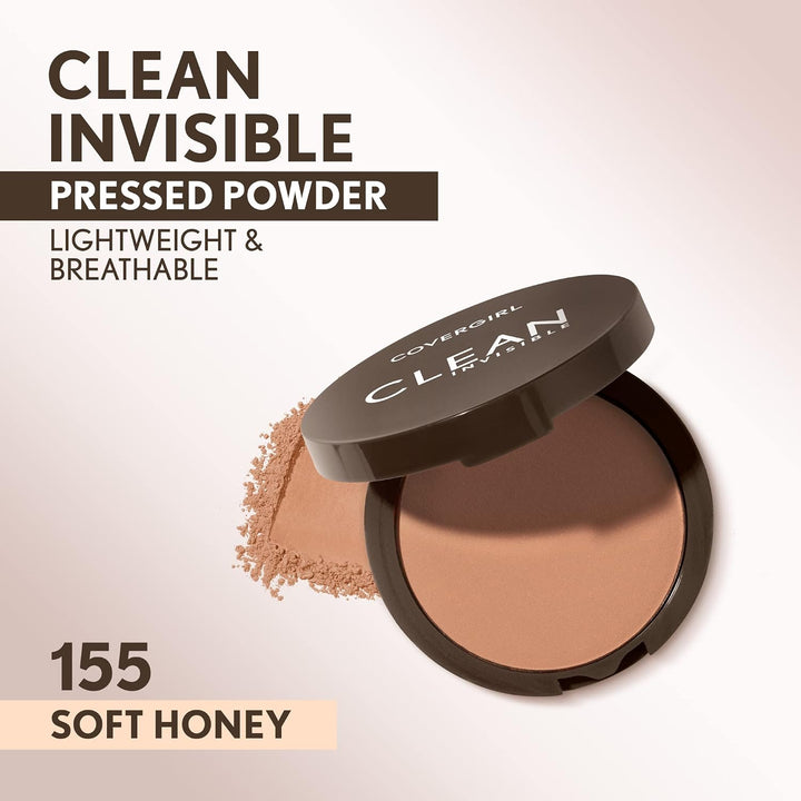 Covergirl Clean Invisible Pressed Powder, Lightweight, Breathable, Vegan Formula
