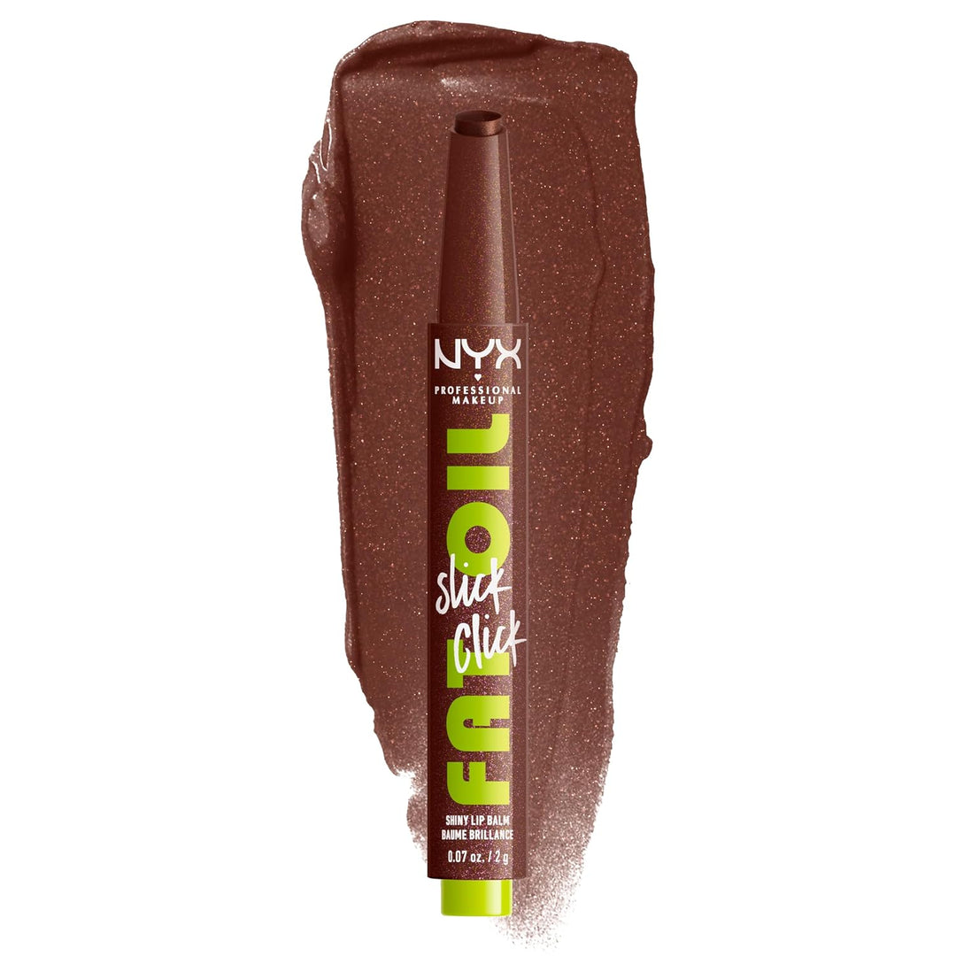 NYX PROFESSIONAL MAKEUP Fat Oil Slick Click, Lightweight, Buildable, Pigmented Vegan Lip Balm