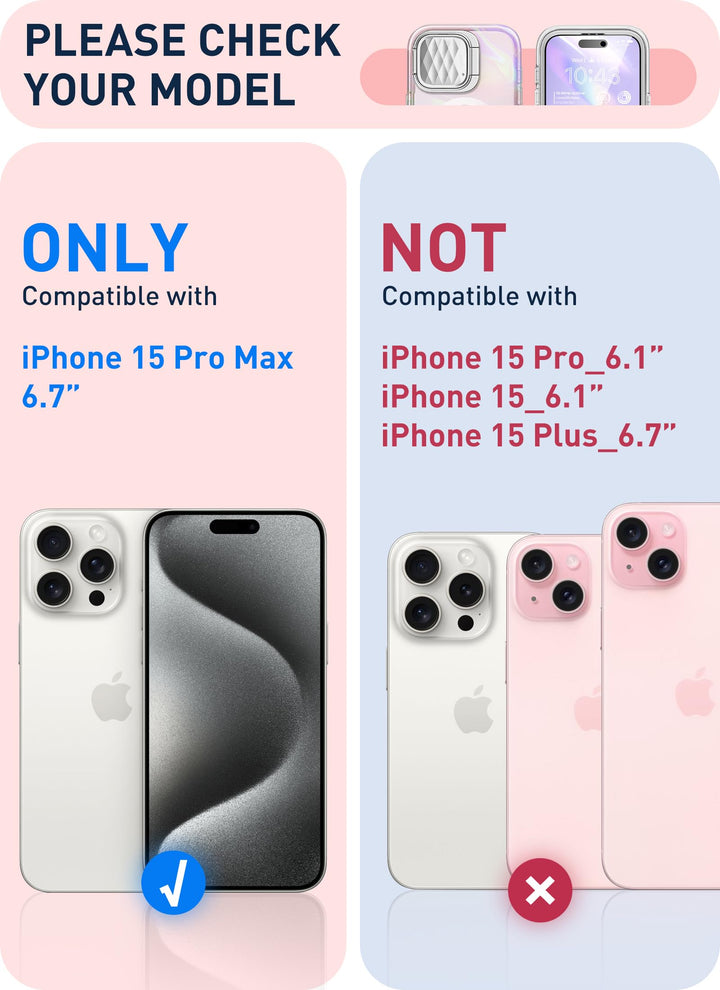 i-Blason Cosmo Magnetic for iPhone 15 Pro Max Case MagSafe with Camera Cover Stand, Slim Style Full-Body Phone Case for iPhone 15 Pro Max with Built-in Screen Protector & Kickstand