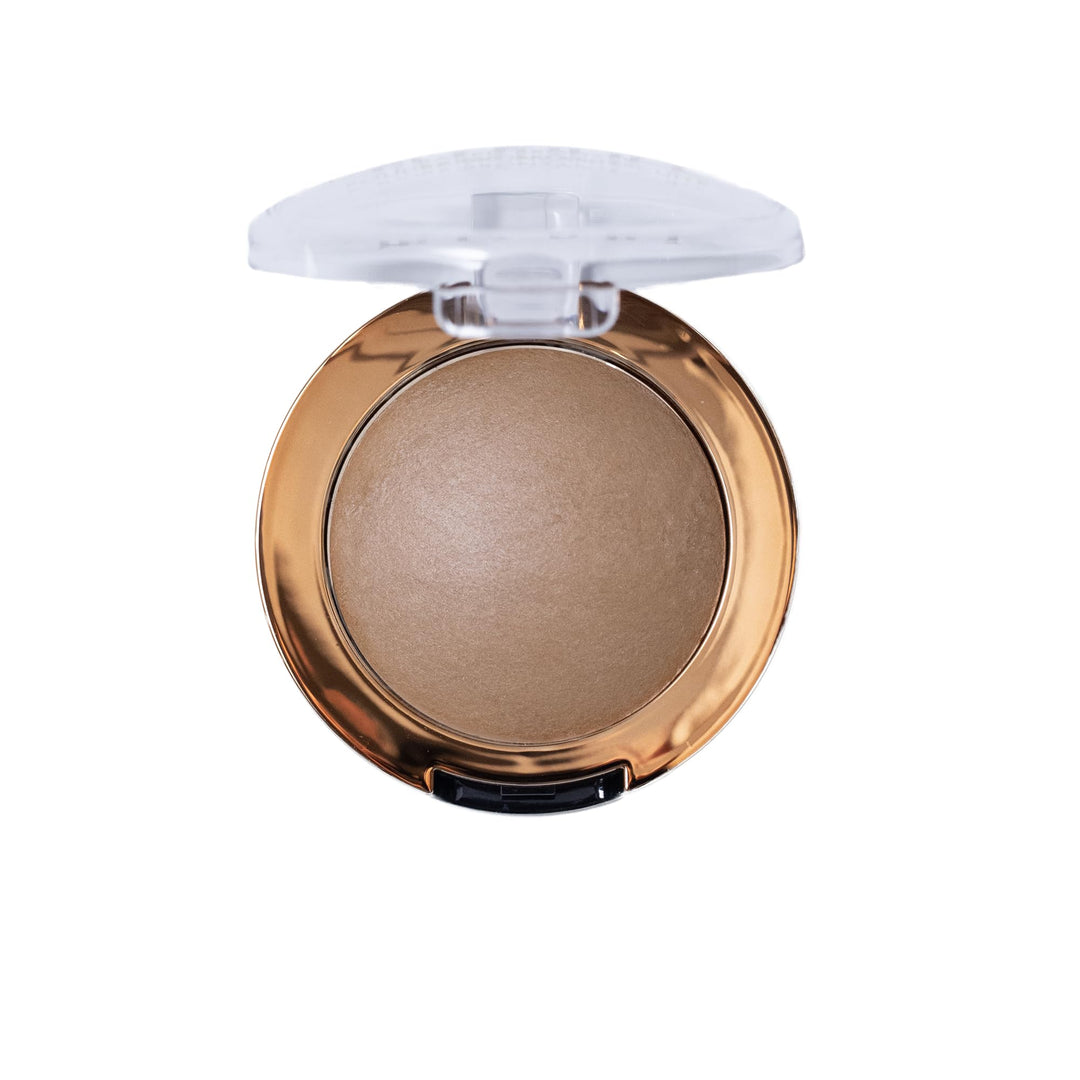 بودرة تسمير الوجه "ميلاني بيكد برونزر" - تدوم طويلاً لإشراقة طبيعية كأن الشمس قد قبلتها - خفيفة الوزن، قابلة للبناء، ومكياج خالٍ من الخطوط مع لمسة نهائية متألقة - خالية من التلك، نباتية، ولم تُجرب على الحيوانات، صُنعت في إيطاليا
