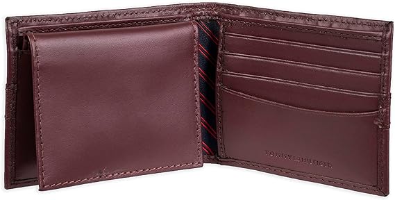 Tommy Hilfiger Men's Ranger Leather Passcase Wallet, Burgundy