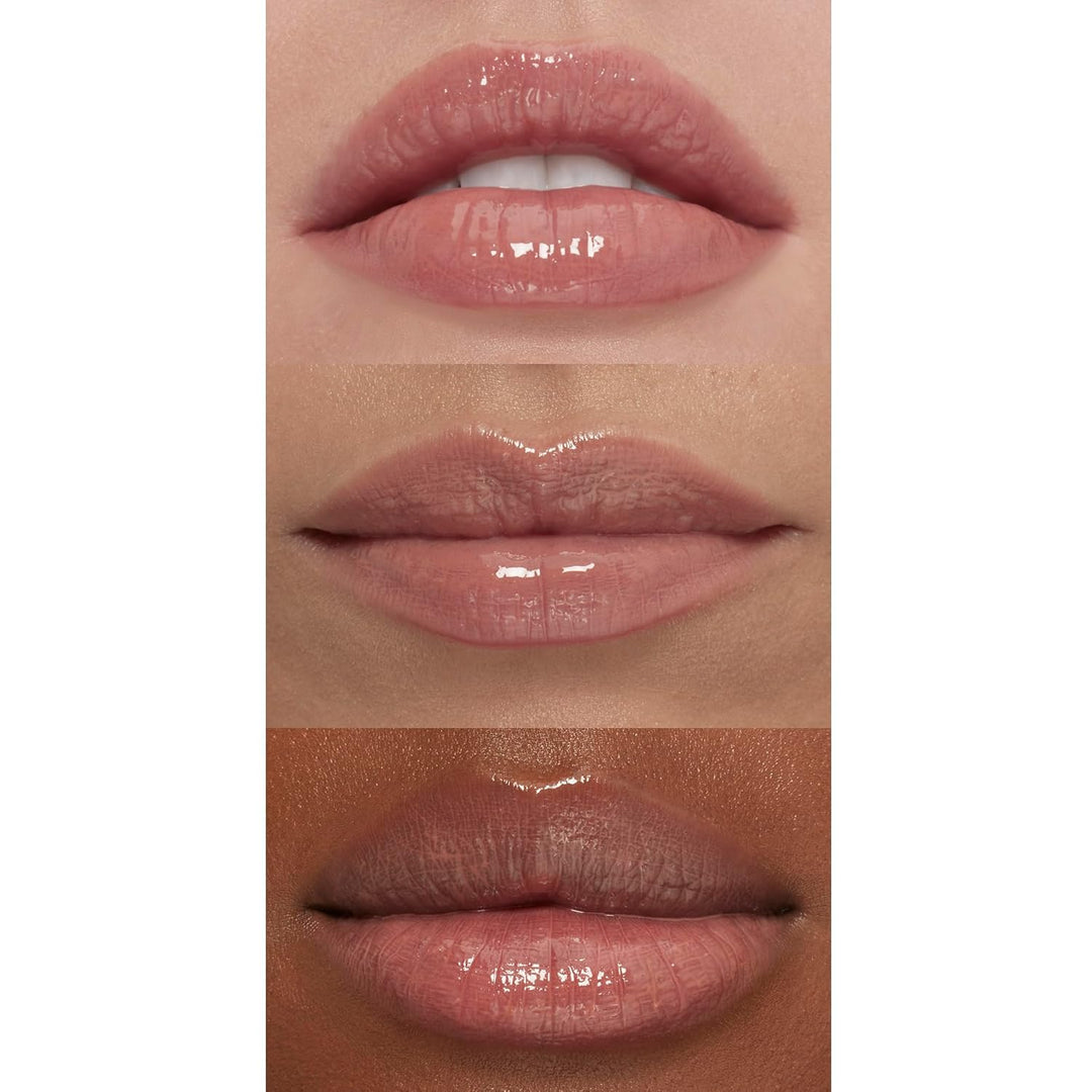 e.l.f. Lip Plumping Gloss, Hydrating, Nourishing, Invigorating, High-Shine, Plumps, Volumizes, Cools, Soothes, Champagne Glam, Shimmer, 0.1 Oz