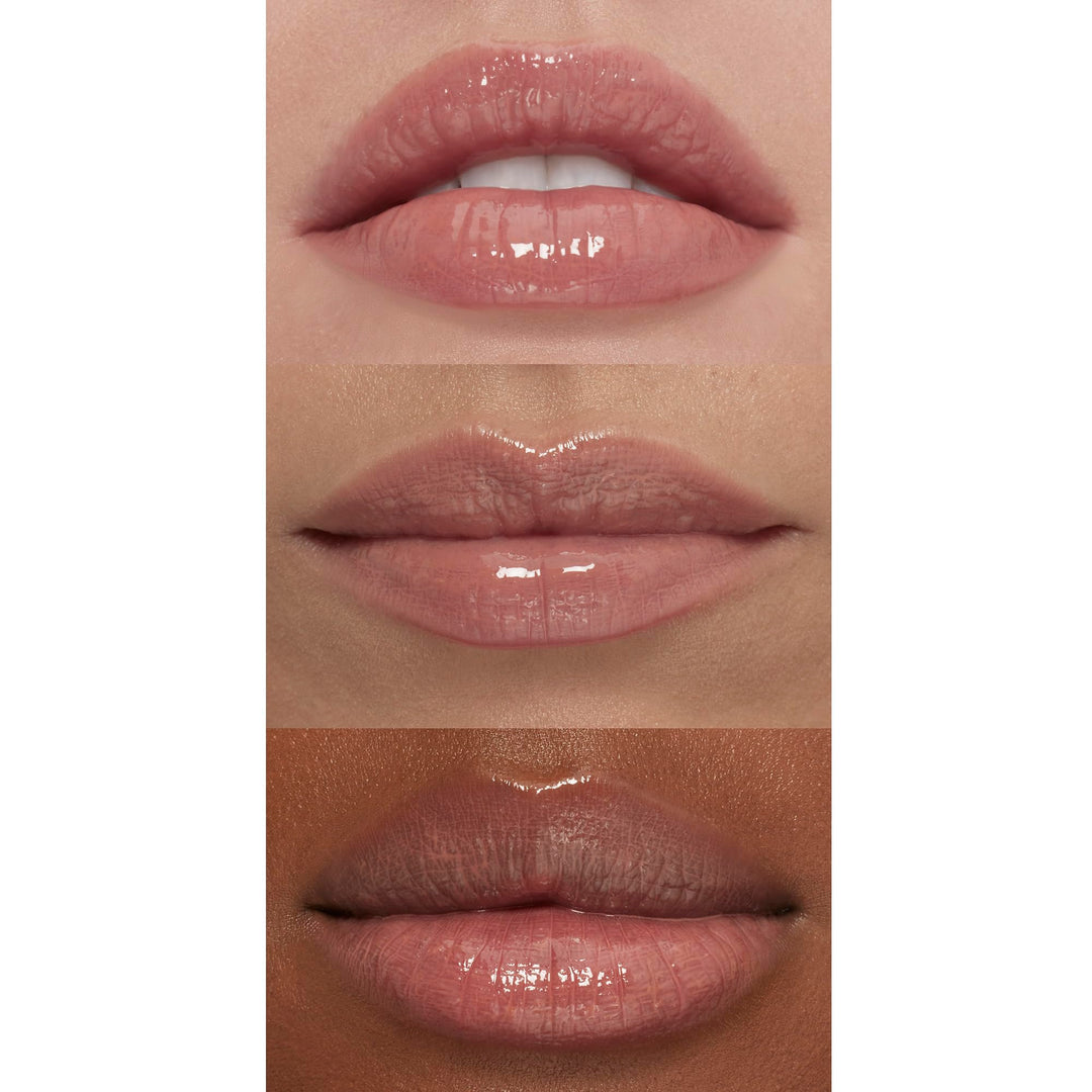 e.l.f. Lip Plumping Gloss, Hydrating, Nourishing, Invigorating, High-Shine, Plumps, Volumizes, Cools, Soothes, Champagne Glam, Shimmer, 0.1 Oz